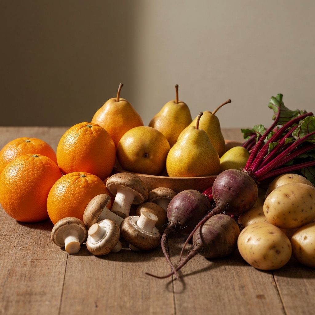 Variety of seasonal produce
